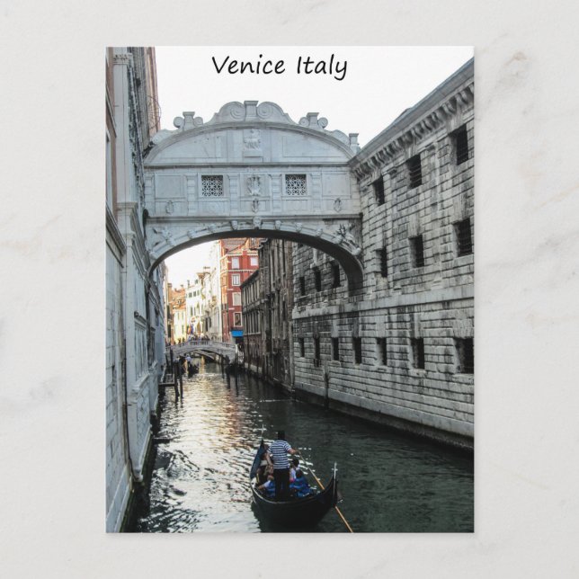 Bron över Sighs Venedig Vykort (Framsida)