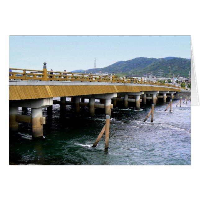 Bron över Uji River Hälsningskort (Framsidan Horizontal)