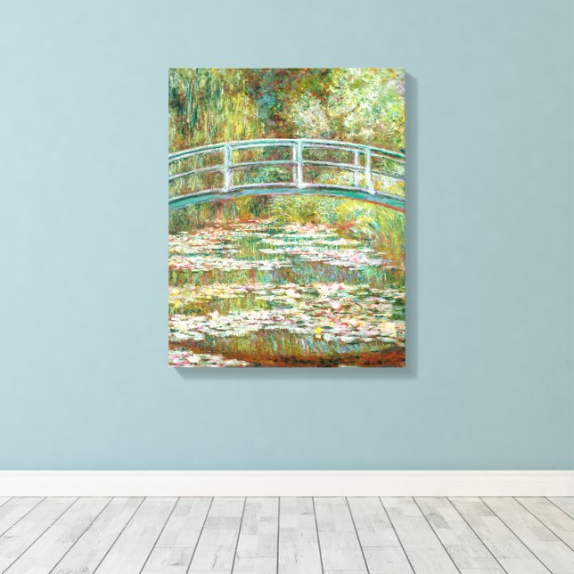 Bron över Vatten Lilies Pond | Claude Monet | Canvastryck (Insitu (trägolv))