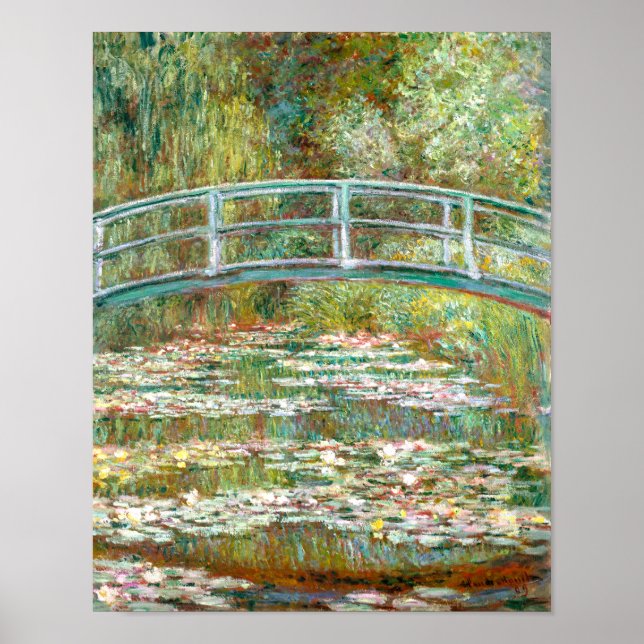 Bron över Vatten Lilies Pond | Claude Monet | Poster (Framsidan)
