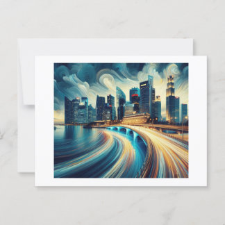 Bron över Vatten. Vykort