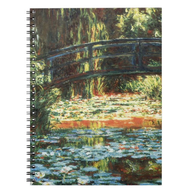 Bron över Waterlily Pond av Claude Monet Anteckningsbok (Framsidan)
