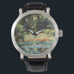 Bron över Waterlily Pond av Claude Monet Armbandsur<br><div class="desc">Bron över Vatten Lily Pond (1900) av Claude Monet är en vintage imponerande bra blommigt naturmålning. Det är en del av en serie japanska fotbollsmålningar som Monet målade i sina vår-blomsterträdgårdar i Giverny, Frankrike. Om konstnären: Claude Monet (1840-1926) var en av grundarna av den Fransk målningsrörelsen och de flesta av...</div>