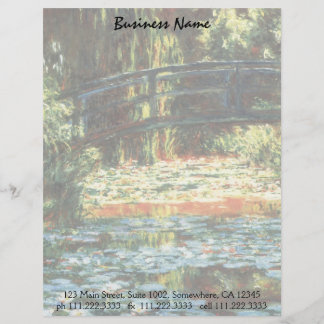 Bron över Waterlily Pond av Claude Monet Brevhuvud