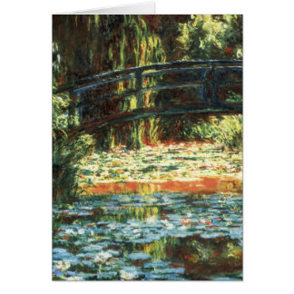 Bron över Waterlily Pond av Claude Monet Hälsningskort