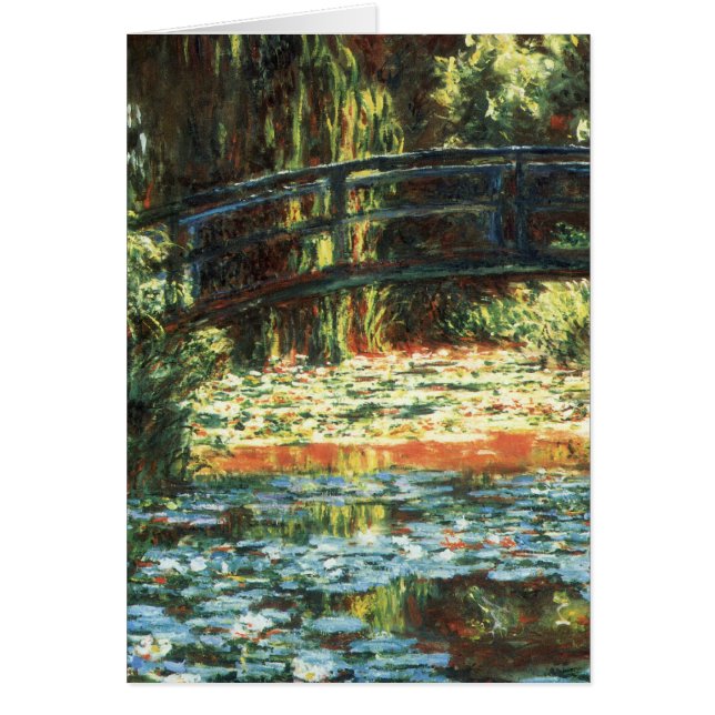 Bron över Waterlily Pond av Claude Monet Hälsningskort (Framsidan)