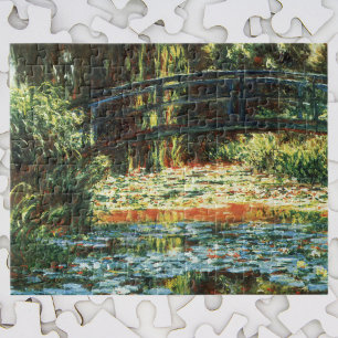 Bron över Waterlily Pond av Claude Monet Pussel
