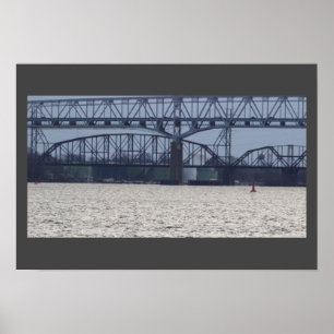 Bron på Delaware River Poster