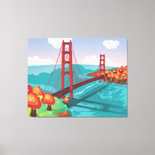 Bron San Francisco Golden Grind Canvastryck (Framsida)