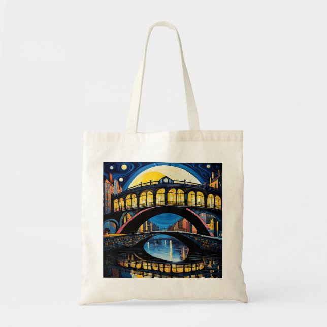 Bron under månljus 4 tygkasse (Framsidan)