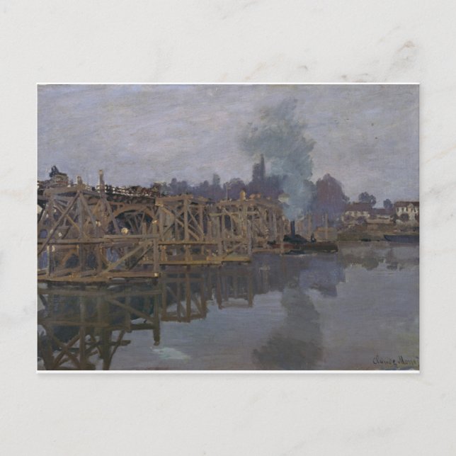 Bron under Reparation av Claude Monet Vykort (Framsida)