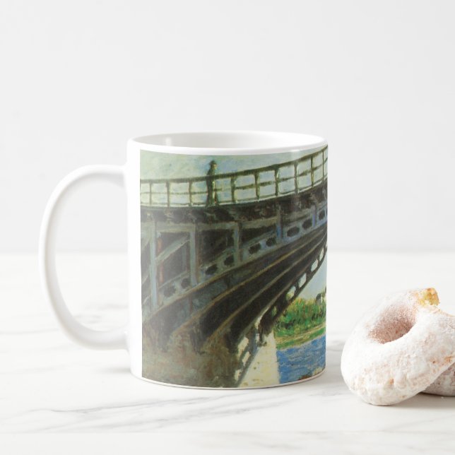 Bron vid Argenteuil av Gustave Caillebotte Kaffemugg (Med munk)