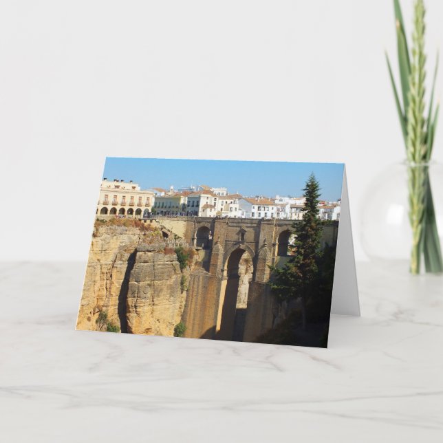 Bron vid Ronda i Spanien Helgkort (Framsida)
