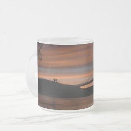 Bron vid Solnedgång 2 tvåtonskaffe Mugg