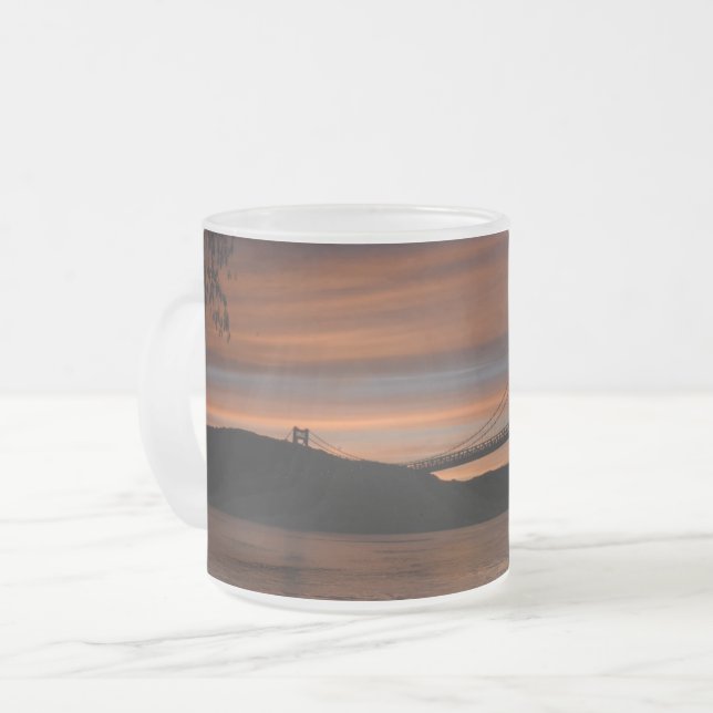 Bron vid Solnedgång 2 tvåtonskaffe Mugg (Framsida vänster)