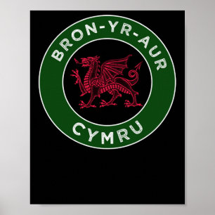 Bron-yr-aur Welsh Ställe Namn Cymru 2 Sticker Poster