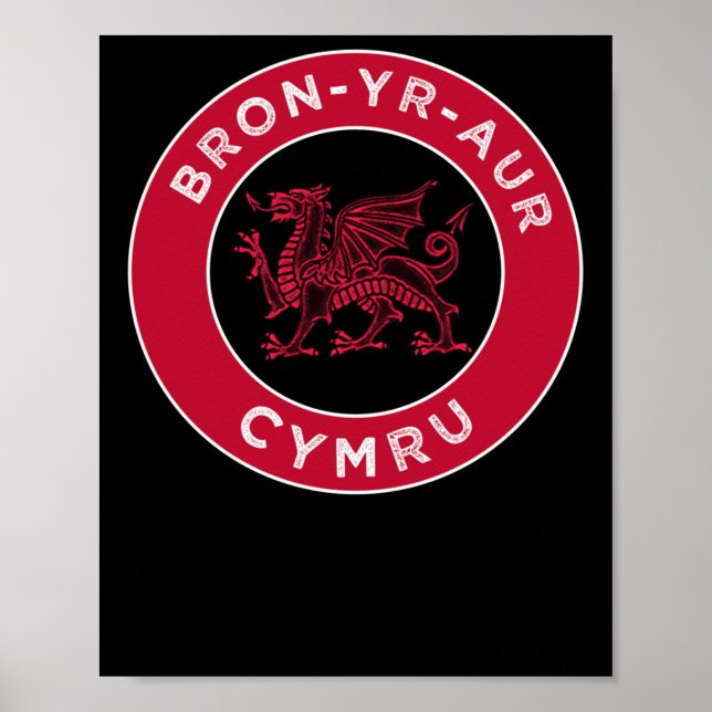 Bron-yr-aur Welsh Ställe Namn Cymru Sticker Poster (Framsidan)