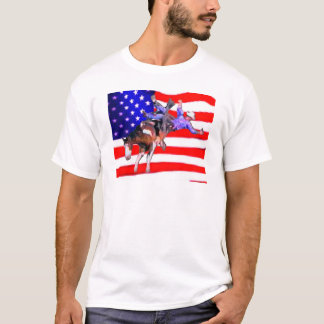Bronc/flagga T-shirt