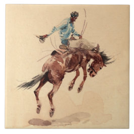 Bronc Rider 2 av Edward Borein Kakelplatta