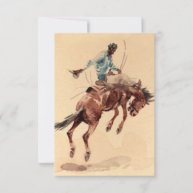 Bronc Rider 2 by Edward Borein Tack Kort (Framsida)