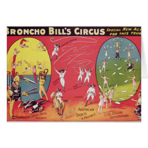 Bronchoräkning cirkus, Birmingham c.1890-1910 Hälsningskort