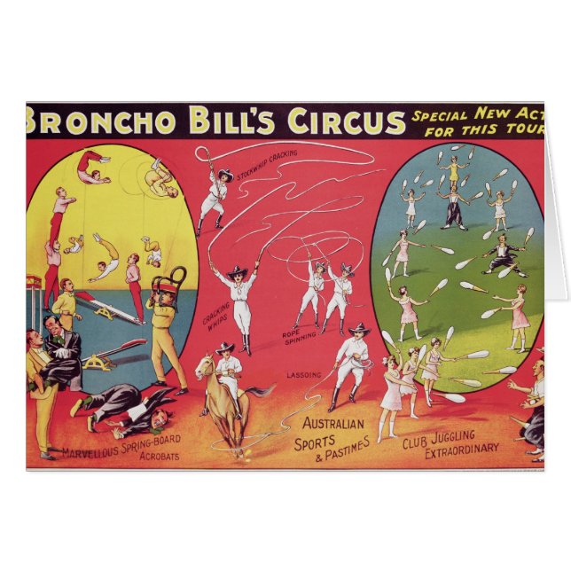 Bronchoräkning cirkus, Birmingham c.1890-1910 Hälsningskort (Framsidan Horizontal)