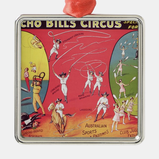 Bronchoräkning cirkus, Birmingham c.1890-1910 Julgransprydnad Metall (Framsidan)