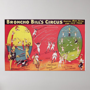 Bronchoräkning cirkus, Birmingham c.1890-1910 Poster