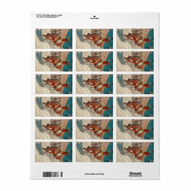 Bronco Buster, 1906 av Newell Convers Wyeth Adressetikett (Helt Ark)