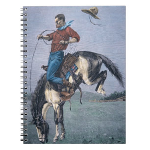 Bronco-Rackare (färgad gravyr) Anteckningsbok