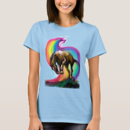 Bronco Unicorn Rainbow T Shirt