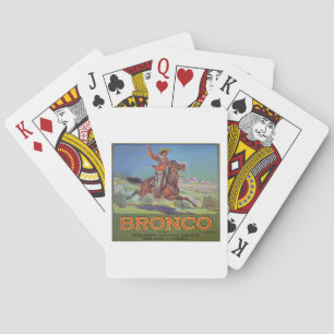 "Broncoorangar, c.1900 (färglithoen) Casinokort
