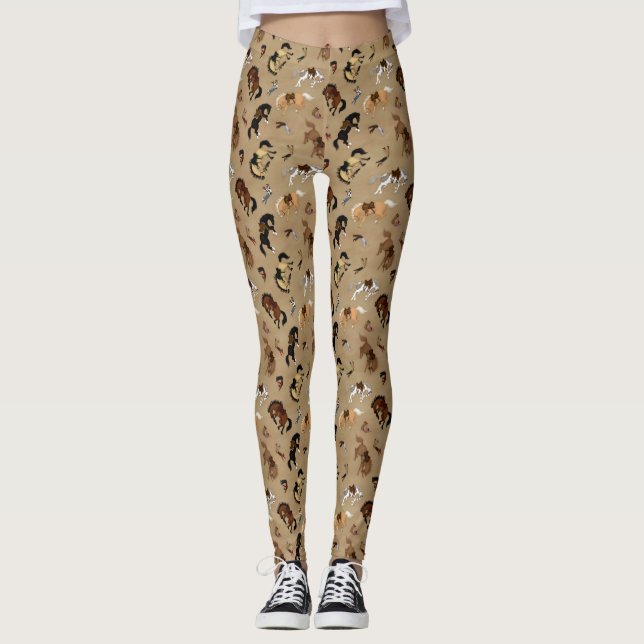 Broncs och Cowboys Leggings (Framsida)