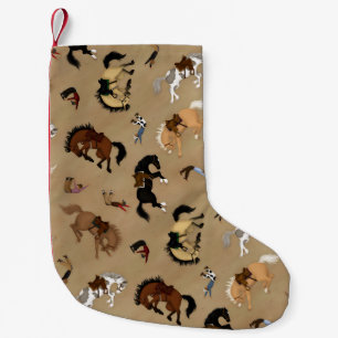 Broncs och Cowboys Liten Julstrumpa