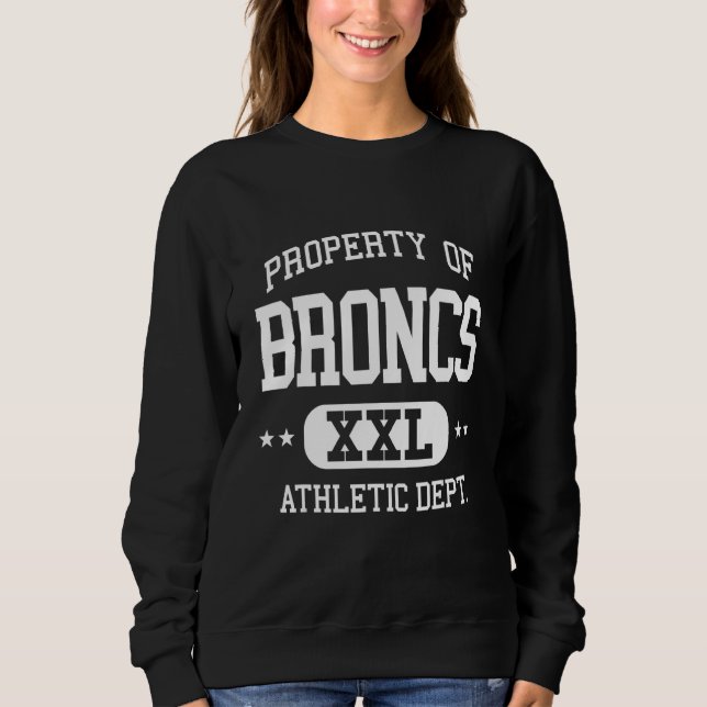 Broncs Retro Athletic Egendom Dept T Shirt (Framsida)