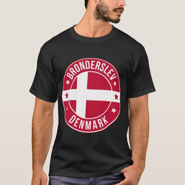 Bronderslev, Danmark Stad T Shirt (Framsida)