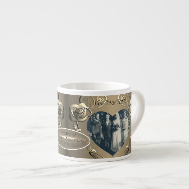 Brons 19:e/8:e brons + 2 foton Mugg Espressomugg (Framsida höger)