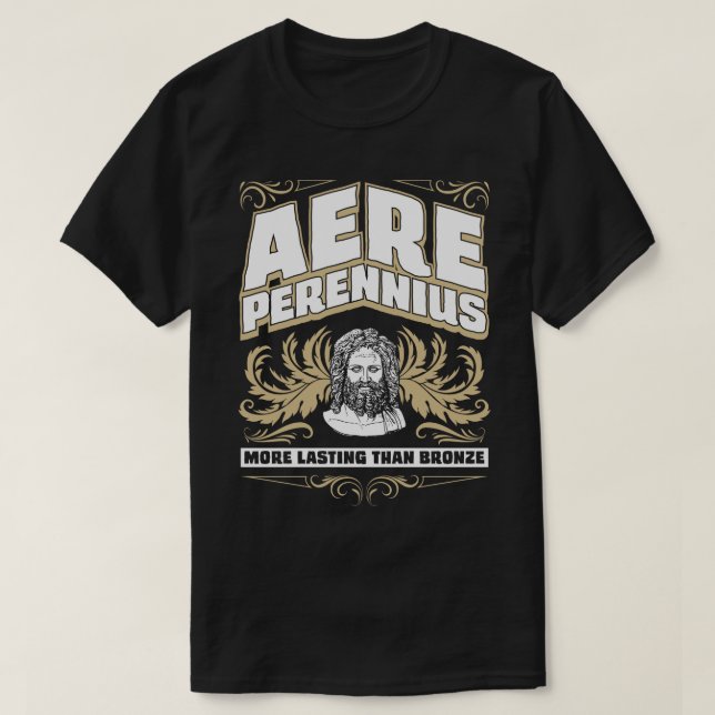 Brons Aere mer hållbara Perennius än den latinska Tröja (Design framsida)