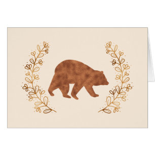 Brons Bear-and-and-and-andeanteckningskort OBS Kort