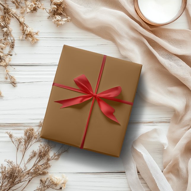 Brons Brun Enfärgad | Klassisk | Elegant Presentpapper (Skapare uppladdad)