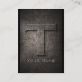 Brons den Monogrammed T visitkorten för metall Visitkort