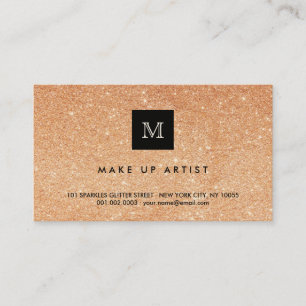 Brons glitterSparkles som modern chic profilerar Visitkort