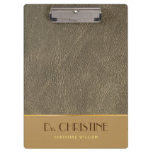 Brons Guld Läder Brun Anpassat Namn Elegant 