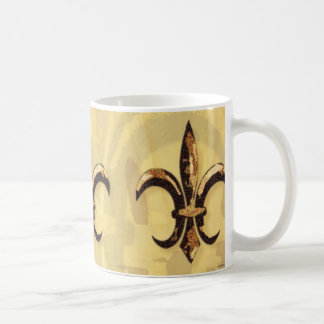 Brons & gulddenlis muggen kaffemugg