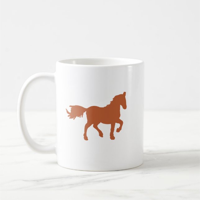 Brons Häst Zodiac Emblem Mugg (Vänster)