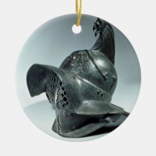 Brons hjälmen av den Thracian gladiatoren, Julgransprydnad Keramik