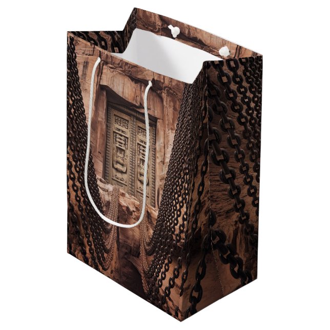 brons kedjedörr (Framsidan Vinklad)