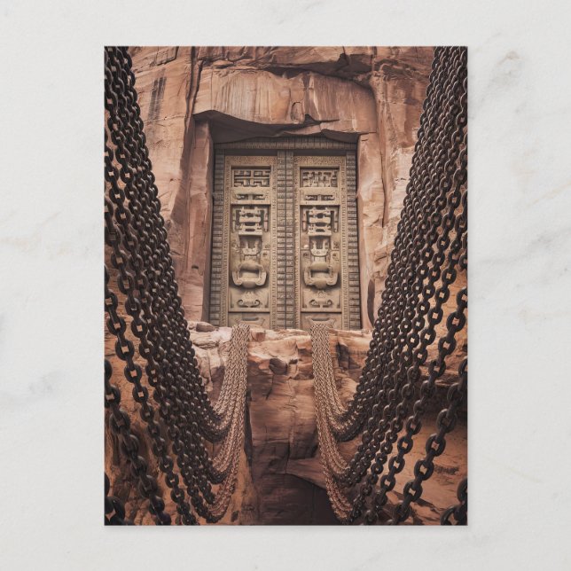 brons kedjedörr helg vykort (Framsida)