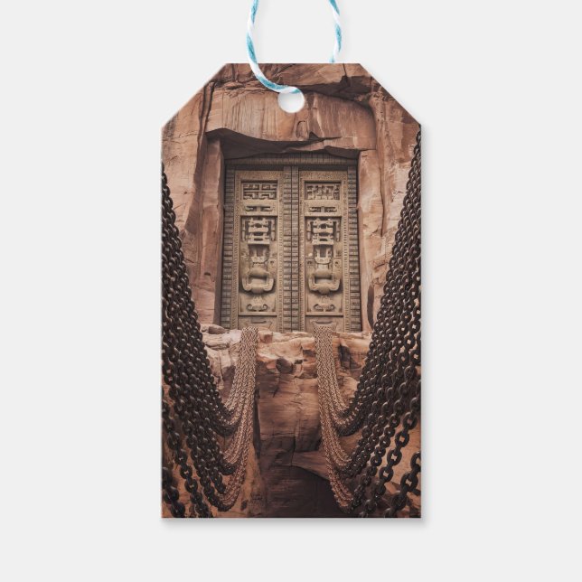 brons kedjedörr presentetikett (Framsidan)