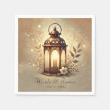 Brons Lysande Lykta Romantisk Rustik Bröllop